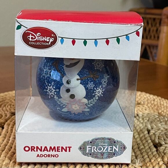 NIB Disney Collection Frozen Blue Holiday Christmas Ornament - Picture 1 of 8